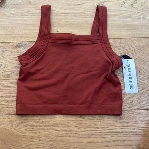 Dark red crop top